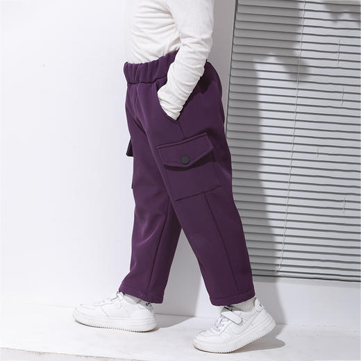 【2025反季抄底清仓】龙之涵 亲子款加绒保暖防风裤 中大童保暖裤子童装 婴幼儿A类标准 商品图1