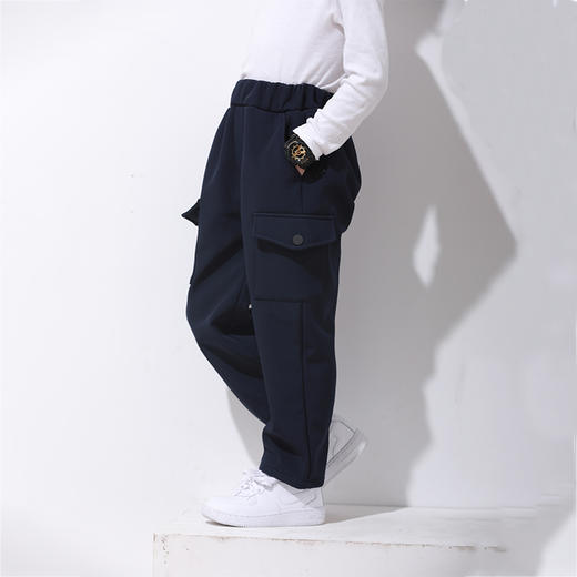 【2025反季抄底清仓】龙之涵 亲子款加绒保暖防风裤 中大童保暖裤子童装 婴幼儿A类标准 商品图0