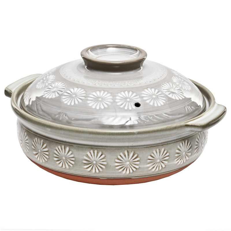 日本进口万古烧三岛陶锅耐高温砂锅炖锅汤锅