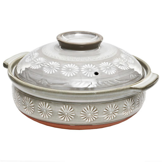 日本进口万古烧三岛陶锅耐高温砂锅炖锅汤锅 商品图0