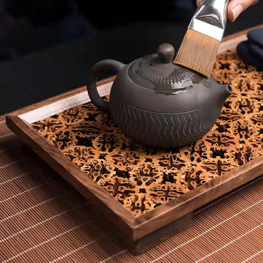 核美系列 无边干泡盘 圆 核桃木+黑胡桃木 商品图2