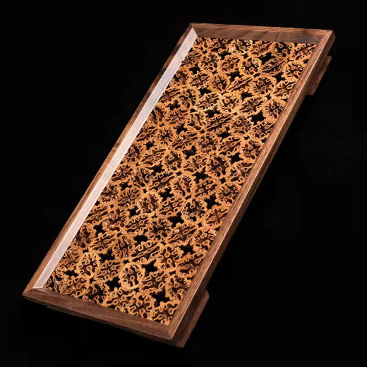 核美系列 无边干泡盘 圆 核桃木+黑胡桃木 商品图3