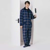 Threegun三枪 【绒布夹棉】翻领开襟长袖长裤男士家居套家居服-81993D011 商品缩略图7