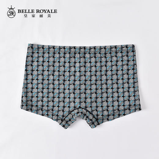 皇家丽美棉裆光滑冰丝平角裤花样男式四角短裤头DK9247 商品图3