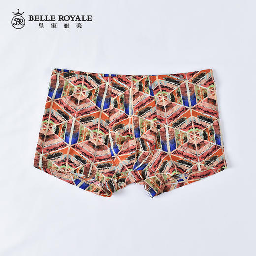 皇家丽美棉裆光滑冰丝平角裤花样男式四角短裤头DK9247 商品图0