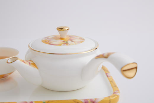 B-NB-3002/3020 唐山骨质瓷 御花颜（玉兰花）7头套装茶具套装高档 商品图2