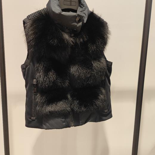 Goldbergh - Chic Bodywarmer Real Fur - Black - 戈德堡 - 背心 - 黑色 商品图0