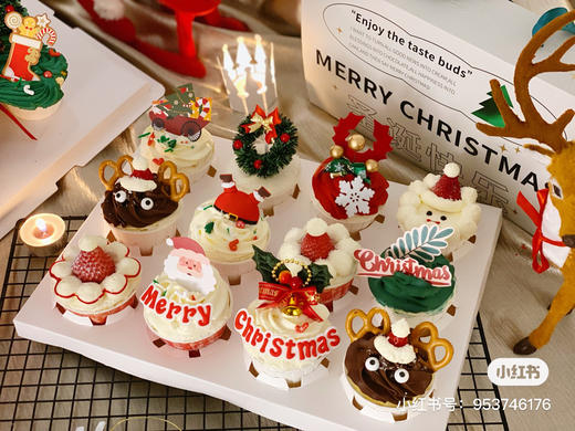 圣诞分享组合，纸杯蛋糕，圣诞装饰插件会随机搭配哦 商品图4