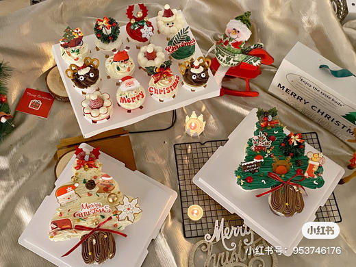 圣诞分享组合，纸杯蛋糕，圣诞装饰插件会随机搭配哦 商品图3