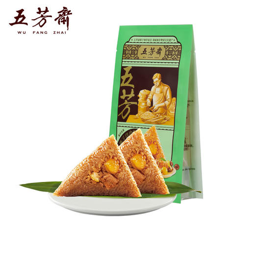 五芳斋 真空现剥栗子鲜肉粽5袋装  栗子现剥入馅 家庭量贩装（140g*2只/袋） 商品图1