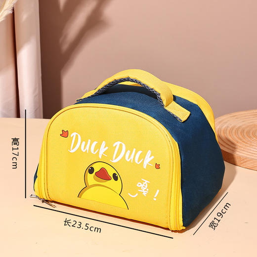 旗丰牛津布手提袋牛津布袋可爱小鸭子保温袋饭盒泡面碗袋隔热便携手提便当袋 商品图8