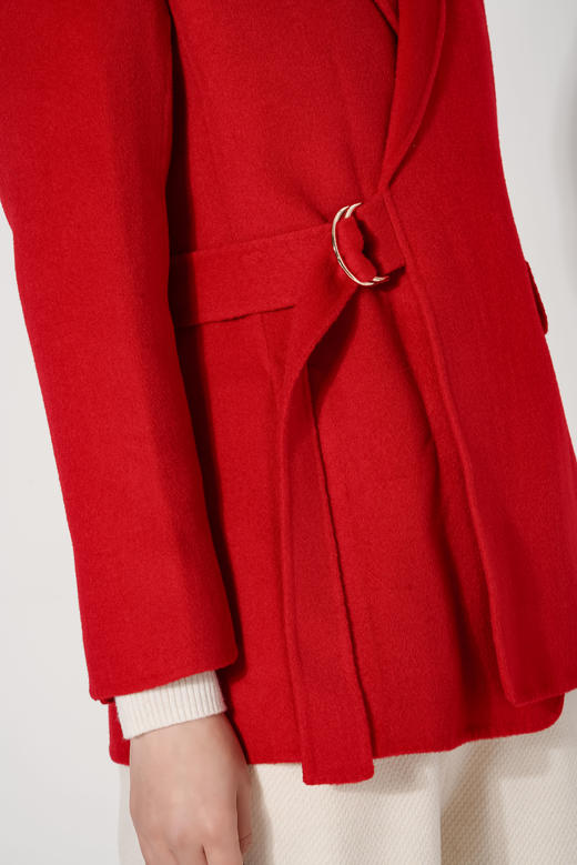 臣禾短款扣带西装式呢外套9214010176 商品图4
