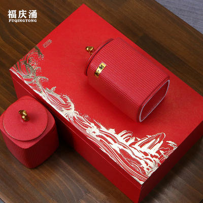 [茶]福庆涌 手工瓷罐 A级1号茶化石碎银子礼盒 商品图0