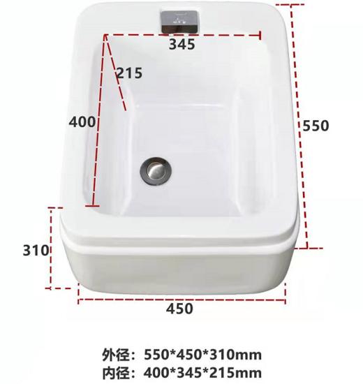 亚克力泡脚盆 独立式亚克力盆 沐足盆 足浴盆 商品图3
