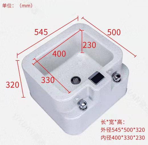 亚克力 沐足盆 长54.5cm 宽50cm 高32cm 商品图2