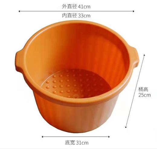 过小腿塑料牛筋穴位按摩泡脚桶加高加厚按摩足浴店专用足浴盆加深牛筋洗脚桶 25cm 商品图3