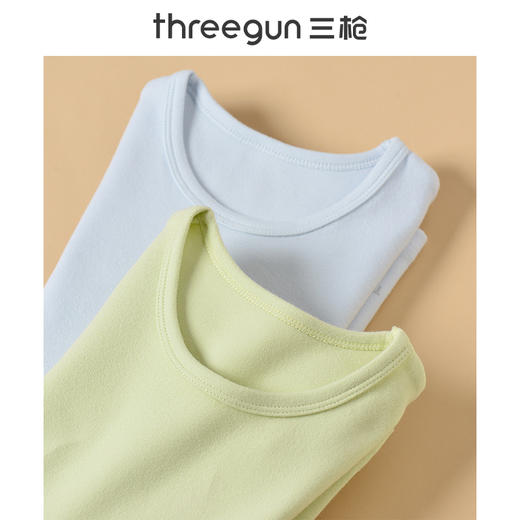 Threegun三枪 【新疆棉】加厚磨毛绒男童圆领儿童保暖内衣套装-29311D911 商品图6