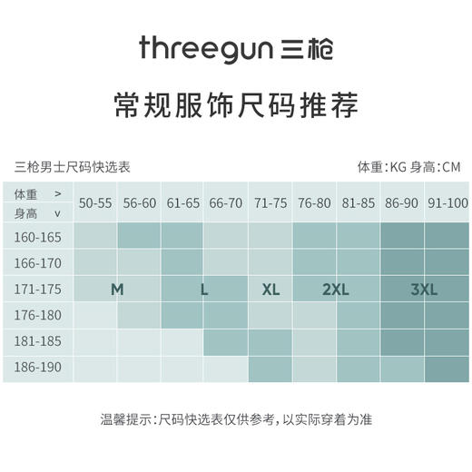 Threegun三枪 【舒肤棉】罗纹弹力V领男士保暖内衣套装-23423D1W1 商品图1
