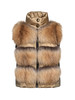Goldbergh - CHIC bodywarmer real fur - Desert - 戈德堡 - 背心 - 棕色 商品缩略图0