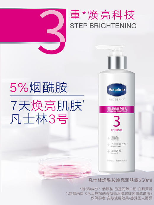 凡士林烟酰胺焕亮身体乳 商品图3