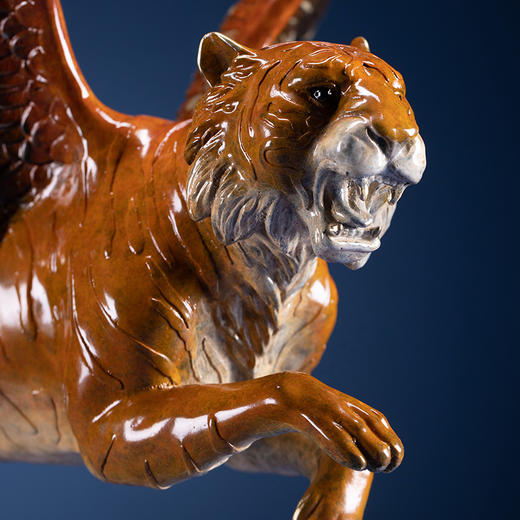 【朱炳仁铜】福虎添翼 虎年摆件 铜艺 非遗技艺 新年礼物 商品图4