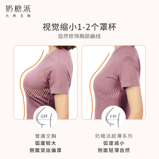 【积分兑换】[微甜1.0]大胸显小全罩杯超薄承托性感蕾丝透气侧收大码内衣 商品图2