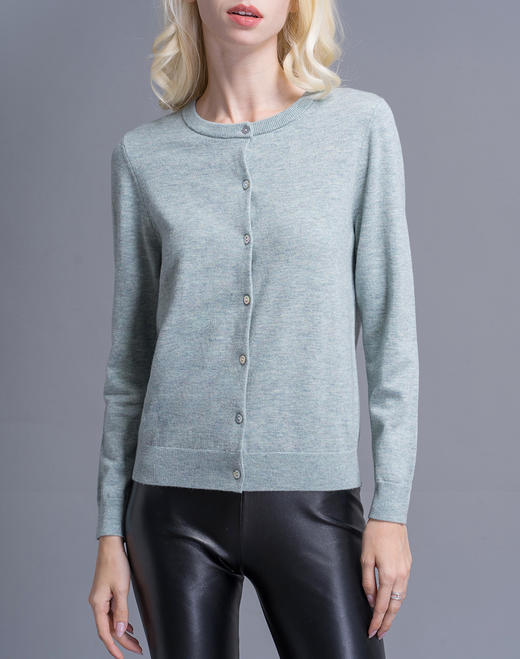 臣禾【绵羊毛100%开衫】【既是春秋的外套更是夏天的空调衫】多色可选针织衫短外套H221090454 （现货库存 不补） 商品图4