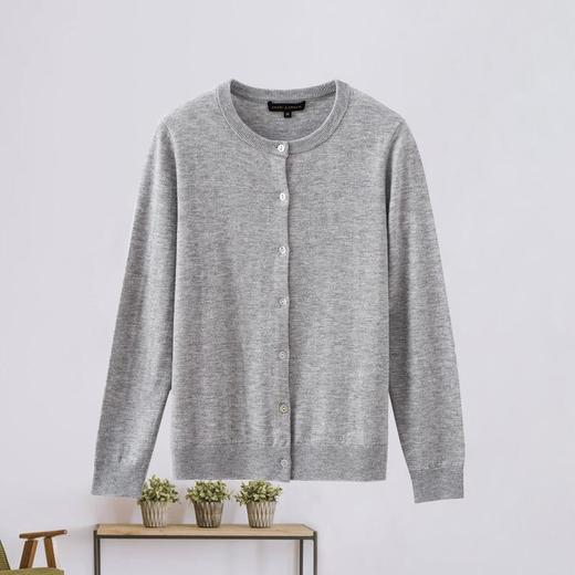 臣禾【绵羊毛100%开衫】【既是春秋的外套更是夏天的空调衫】多色可选针织衫短外套H221090454 （现货库存 不补） 商品图2