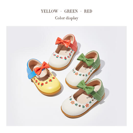 卡特兔公主鞋女童皮鞋2022年春季女孩单鞋小清新英伦小皮鞋儿童鞋 商品图1