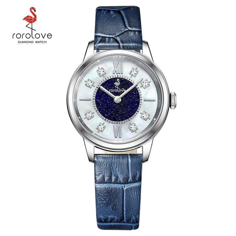 rorolove倾心系列55颗天然钻石手表女轻奢名牌正品女表情人节礼物(55