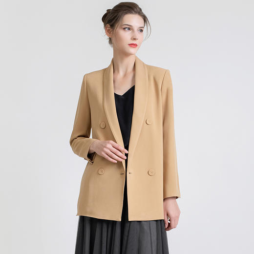 LIZZY 2024春夏老钱风简约通勤男友风阔版型西装外套7461 商品图2