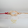 SpoiledBrat Jewelry 14k注金平结半绳半链红绳手链 商品缩略图1