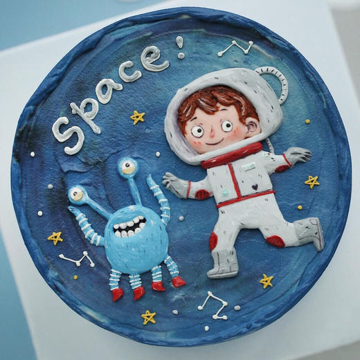 宇航员4奶油霜浮雕（提前三天预定） 商品图0