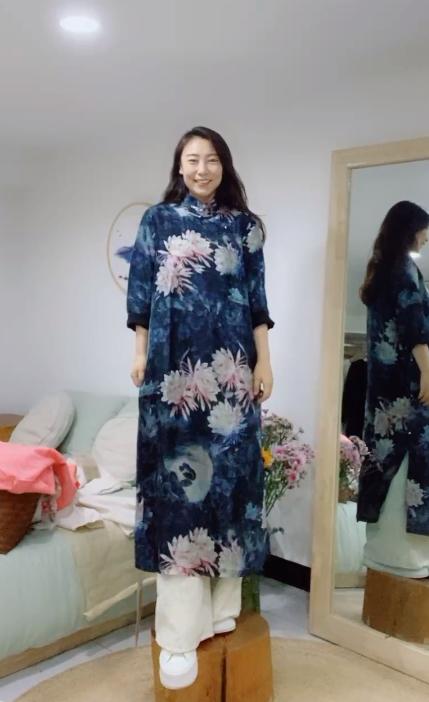 【抖音专属】高定款中式莲花连衣裙（22707035-京元） 商品图0