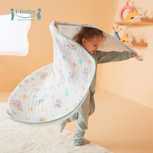 【秒杀39元】ibaby×outlast太空科技恒温&奈娃联名ip宝宝纱布浴巾新生儿厚款棉纱布斗篷浴袍非质量问题不退不换 商品图1