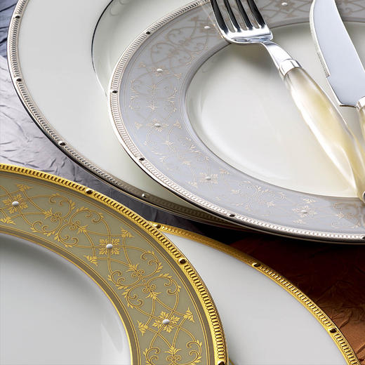 日本则武欧式铂金边家用高端鱼盘37cm【不支持补差，非质量问题不退不换】S 商品图2