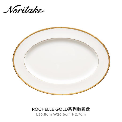 日本则武欧式铂金边家用高端鱼盘37cm【不支持补差，非质量问题不退不换】S 商品图1