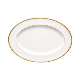 日本则武欧式铂金边家用高端鱼盘37cm【不支持补差，非质量问题不退不换】S