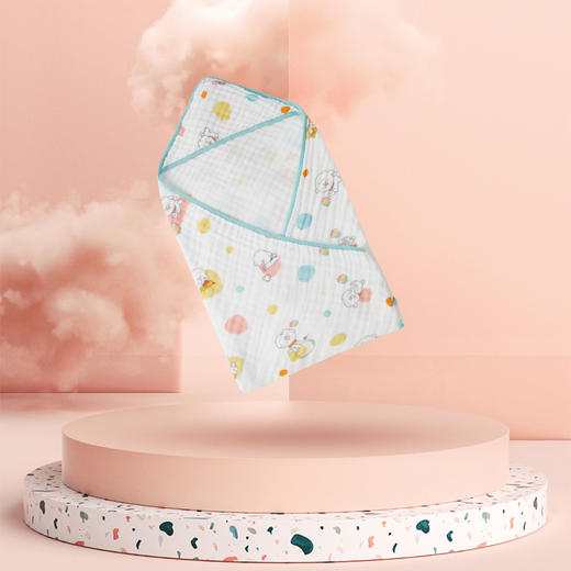 【秒杀39元】ibaby×outlast太空科技恒温&奈娃联名ip宝宝纱布浴巾新生儿厚款棉纱布斗篷浴袍非质量问题不退不换 商品图6