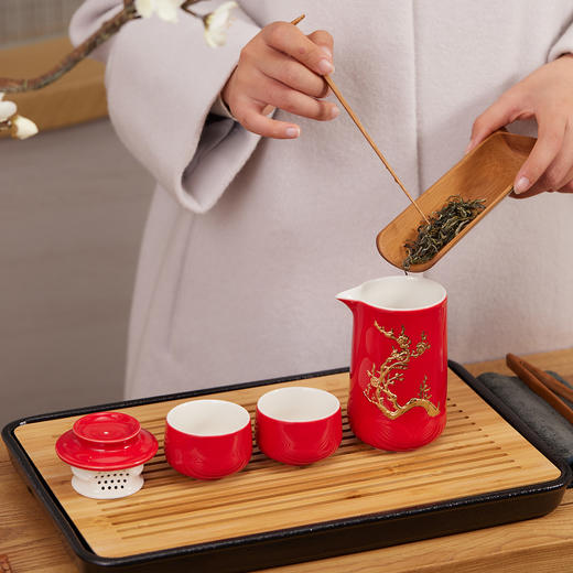 梅香泡茶器  壶180ml双层/杯60ml 商品图5