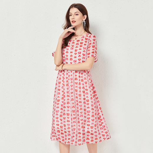 丁摩 两件套配纯棉吊带时尚沙滩裙天丝短袖连衣裙大码女装裙子夏Q122002气质性感连衣裙修身真丝DY199 商品图5