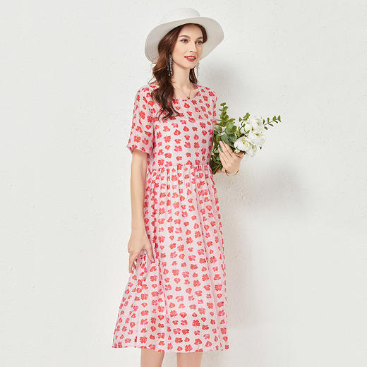 丁摩 两件套配纯棉吊带时尚沙滩裙天丝短袖连衣裙大码女装裙子夏Q122002气质性感连衣裙修身真丝DY199 商品图2