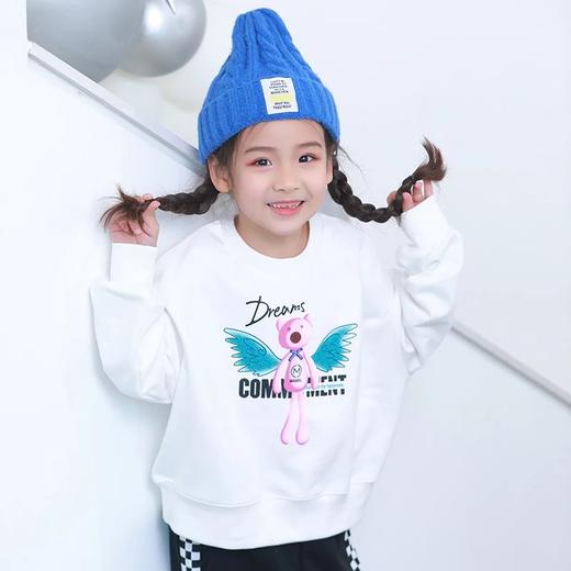 龙之涵  亲子款2022年春款加厚女童卫衣 中大童印花全棉卫衣 婴幼儿A类标准 商品图11