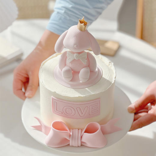 LOVE 兔 YOU · 奶油蛋糕（动物性）加高款·奶油霜抹面 商品图1