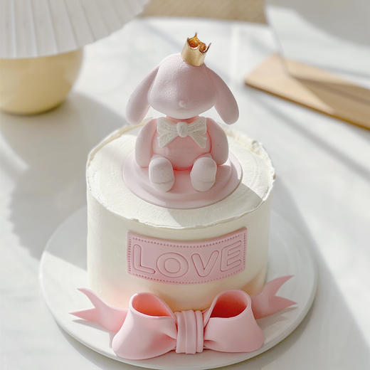 LOVE 兔 YOU · 奶油蛋糕（动物性）加高款·奶油霜抹面 商品图0