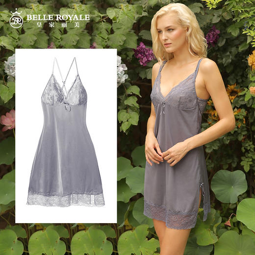 皇家丽美丝质性感可调节肩带睡裙薄款D907 商品图2