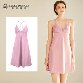皇家丽美吊带裙可调节肩带睡衣薄款D023