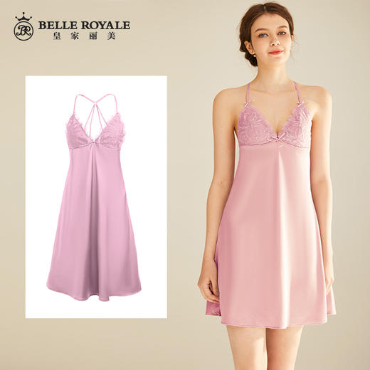 皇家丽美吊带裙可调节肩带睡衣薄款D023 商品图0