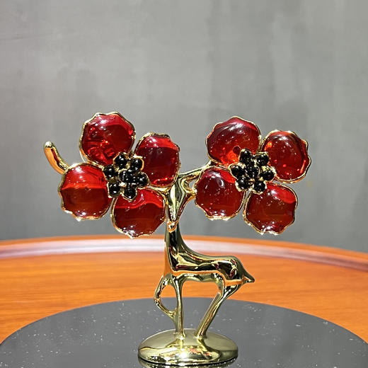 订购4个月到｜Gripoix Paris-Poppy Flower-耳环［法国设计师］ 商品图3