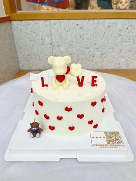 熊熊爱心蛋糕（下单现做，根据排单3-4小时左右）